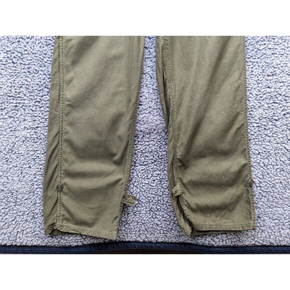 VTG US Military Cotton Sateen Coveralls Mens S Distressed Paint Splatter Green - Picture 5 of 14